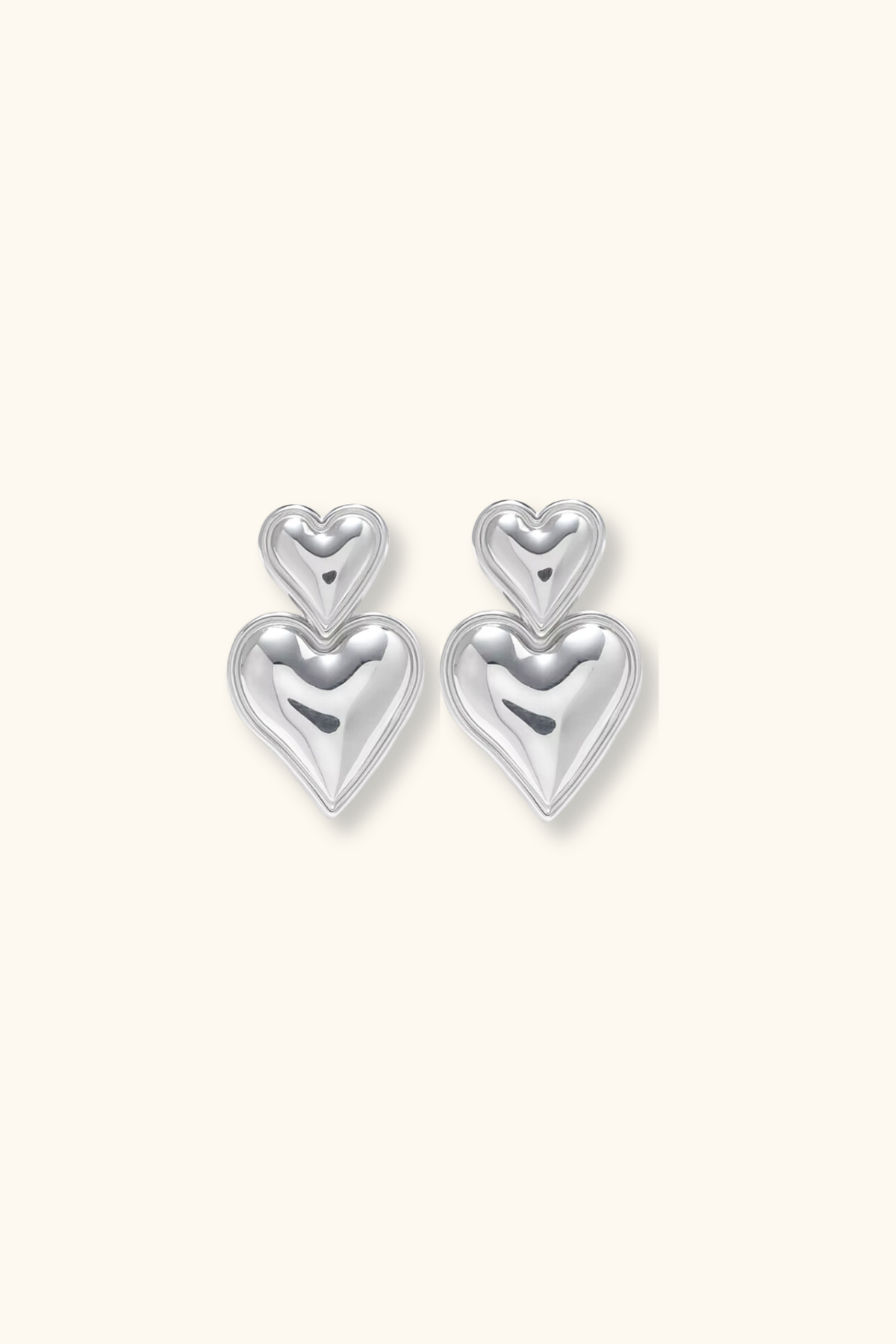 Valentina Heart Earrings | Silver