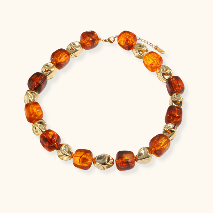 Aurelia Amber Bead Necklace
