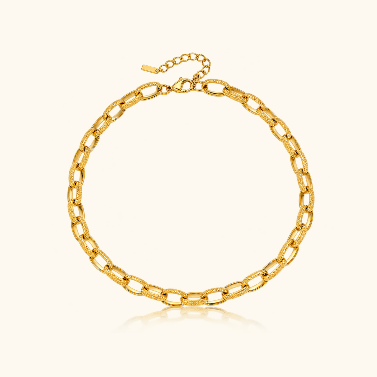 Avery Textured Link Necklace