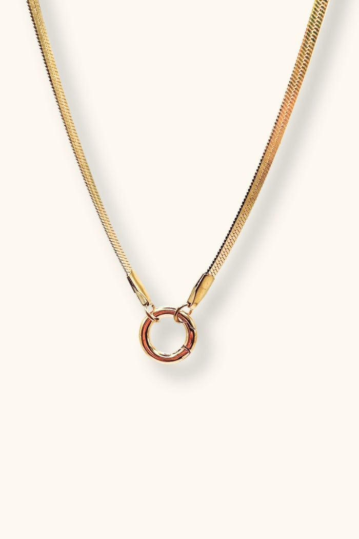 Charm Herringbone Necklace