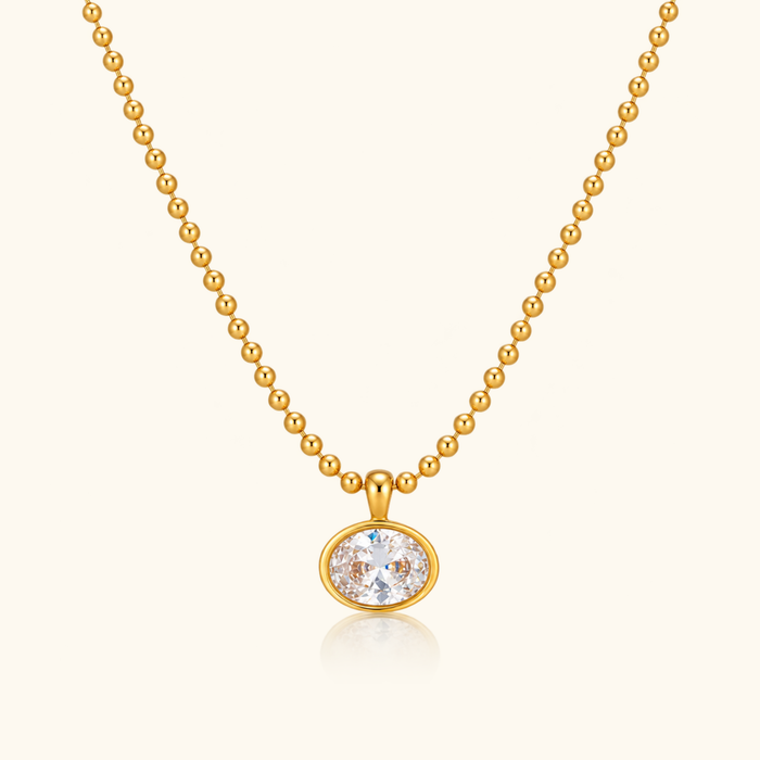 Noemi Bead Oval Necklace