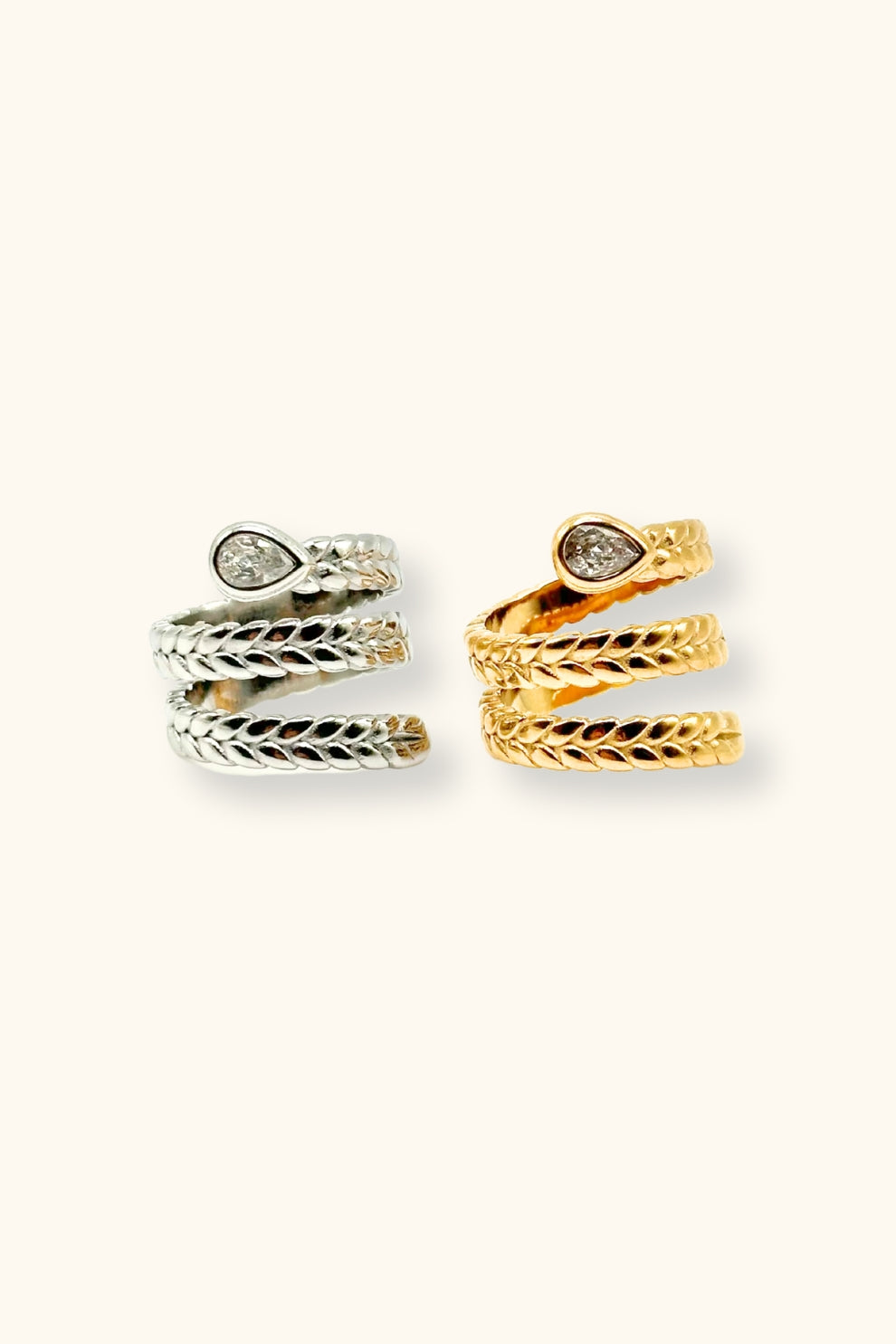 Silvia Multi-Layer Snake Ring | Gold