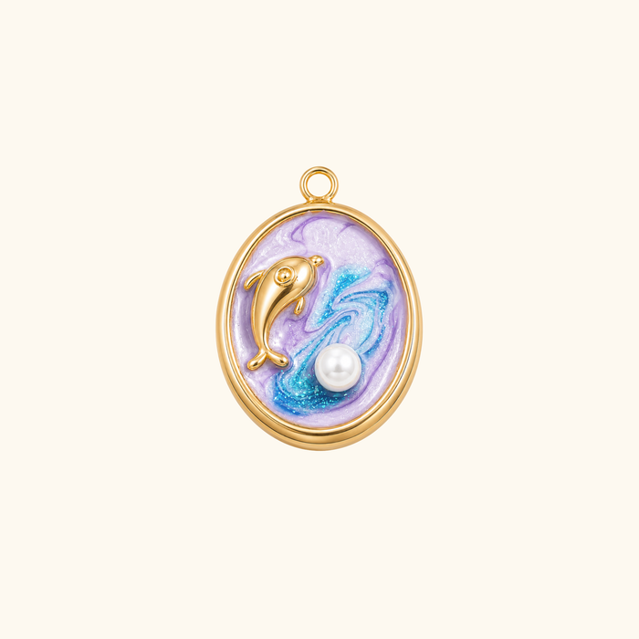 Dolphin Pearl Charm