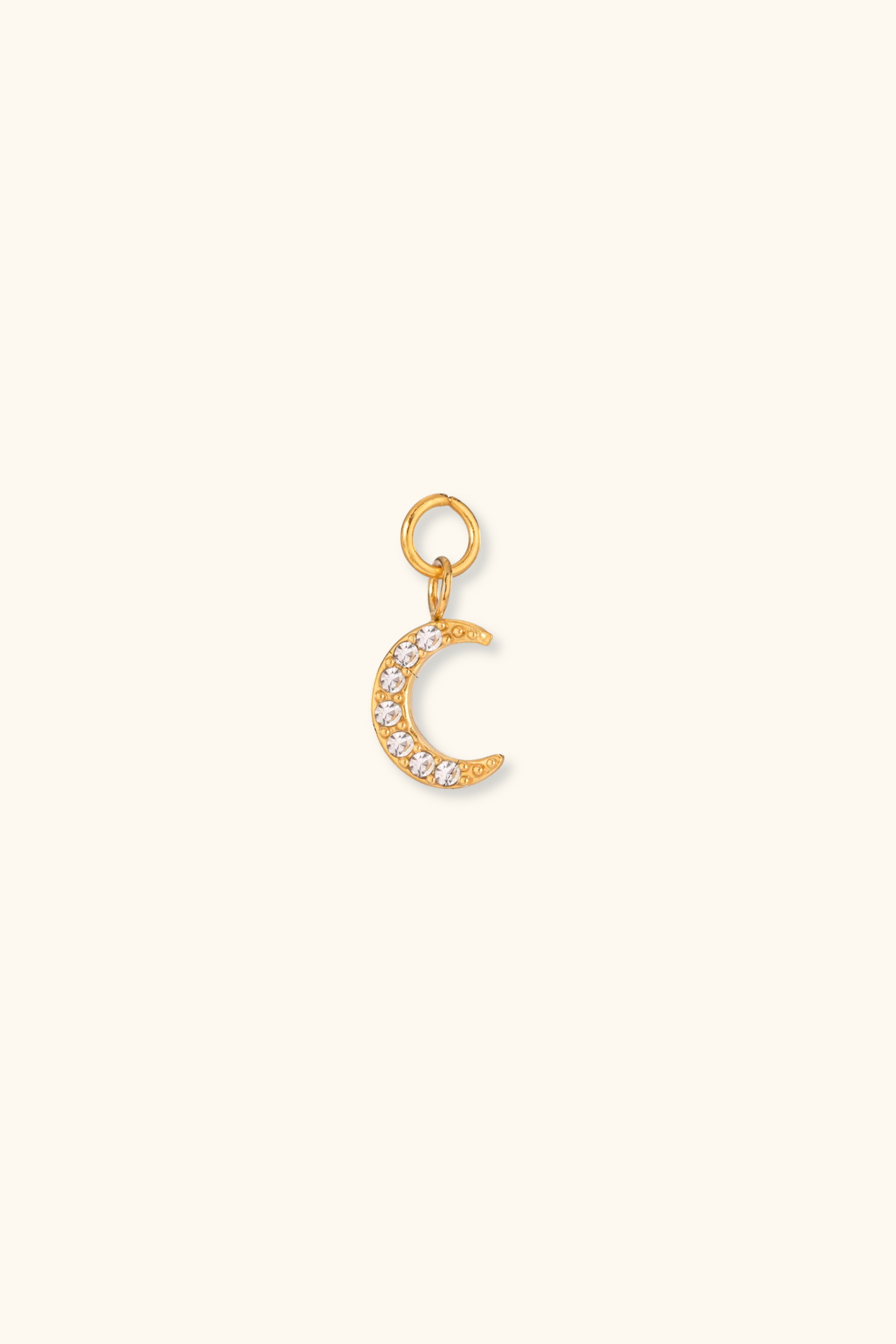 CZ Half Moon Charm