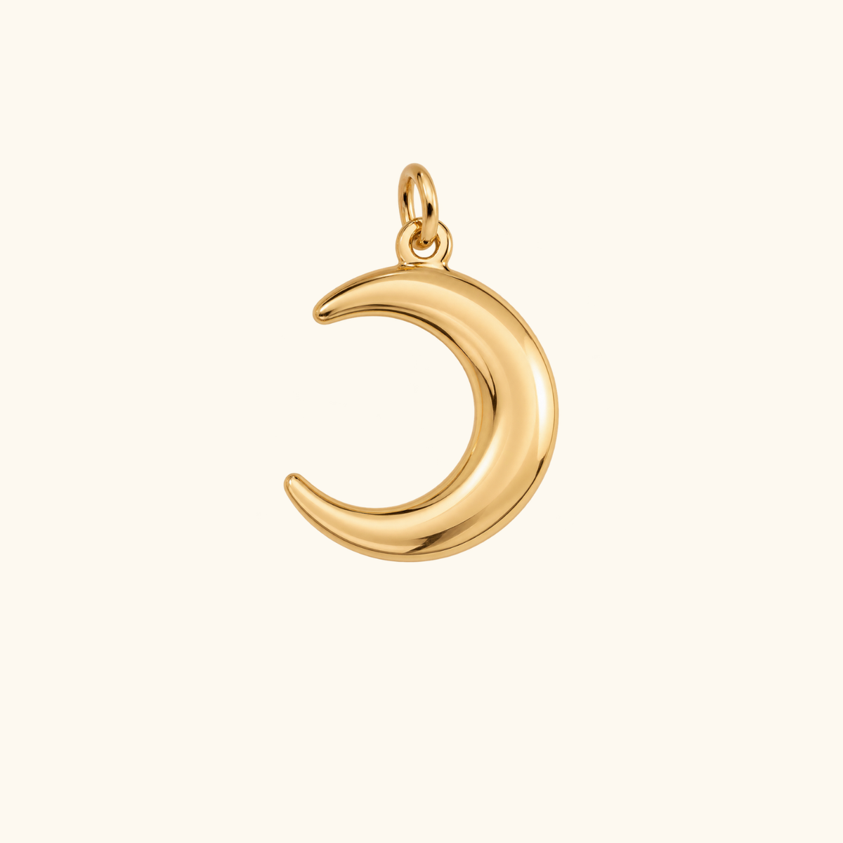 Golden Crescent Moon Charm