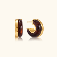 Camille Tortoise Hoop Earrings