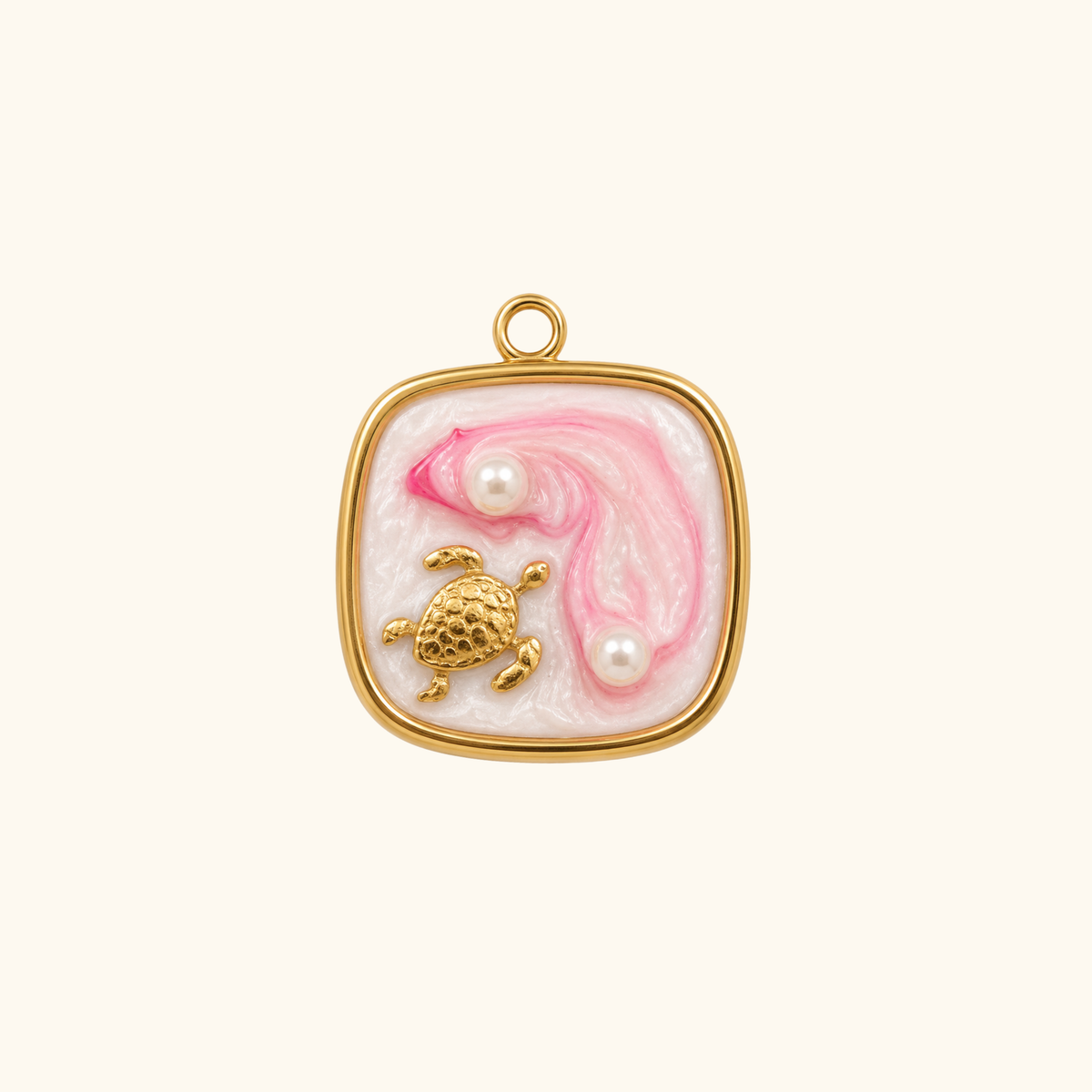 Pink Turtle Charm
