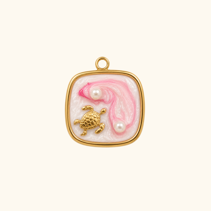 Pink Turtle Charm