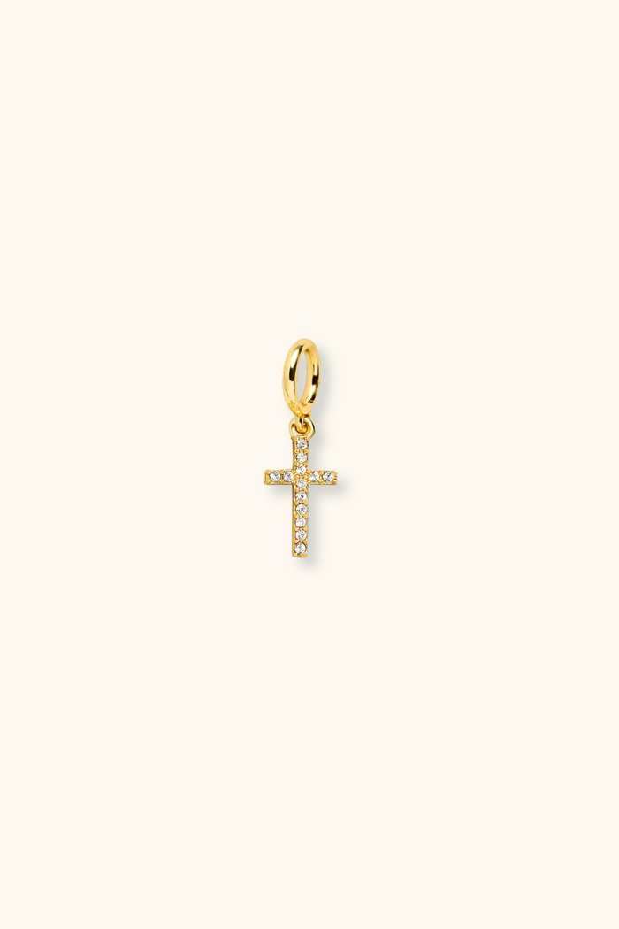 CZ Cross Charm