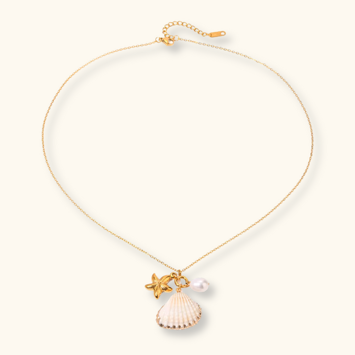 Naia White Shell Pearl Necklace