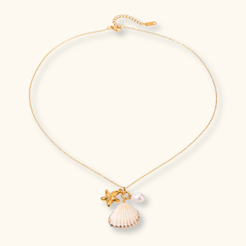 Naia White Shell Pearl Necklace