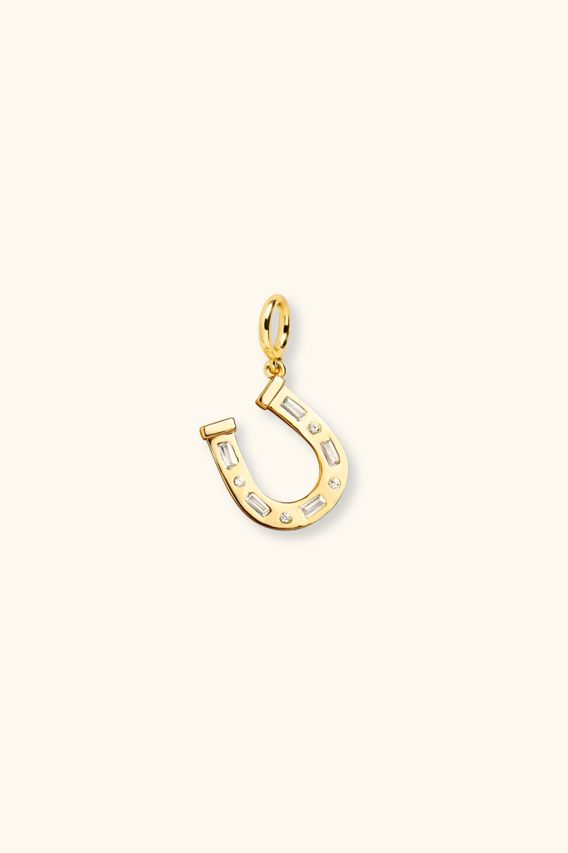 CZ Horseshoe Charm