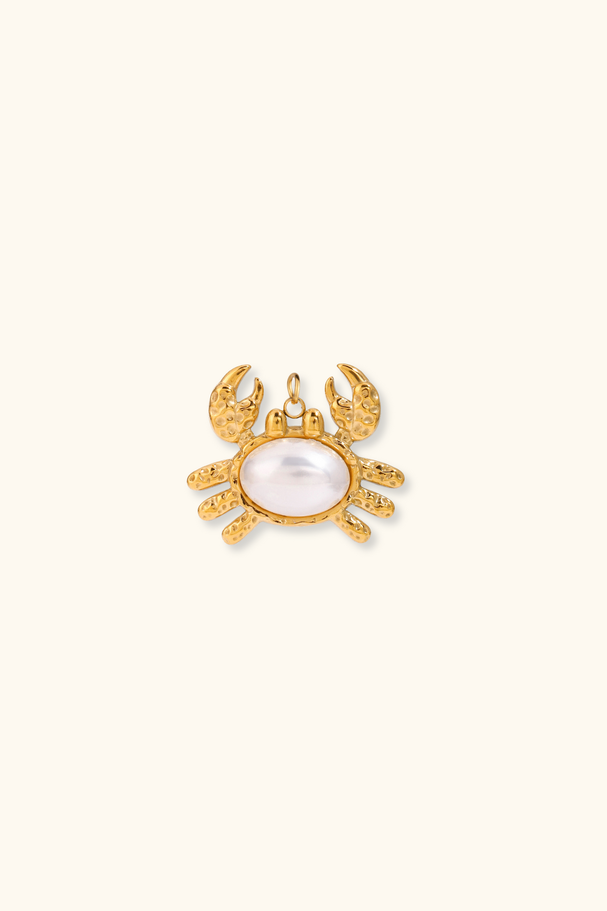 Pearl Crab Charm