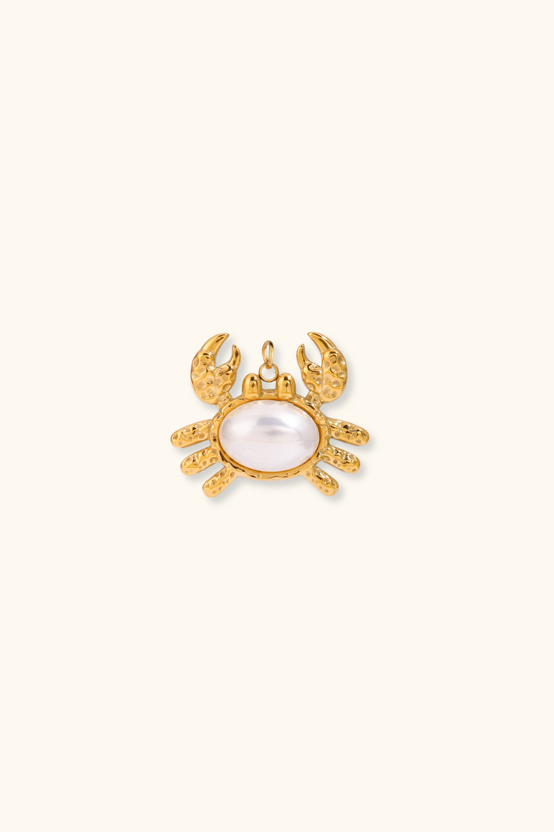 Pearl Crab Charm