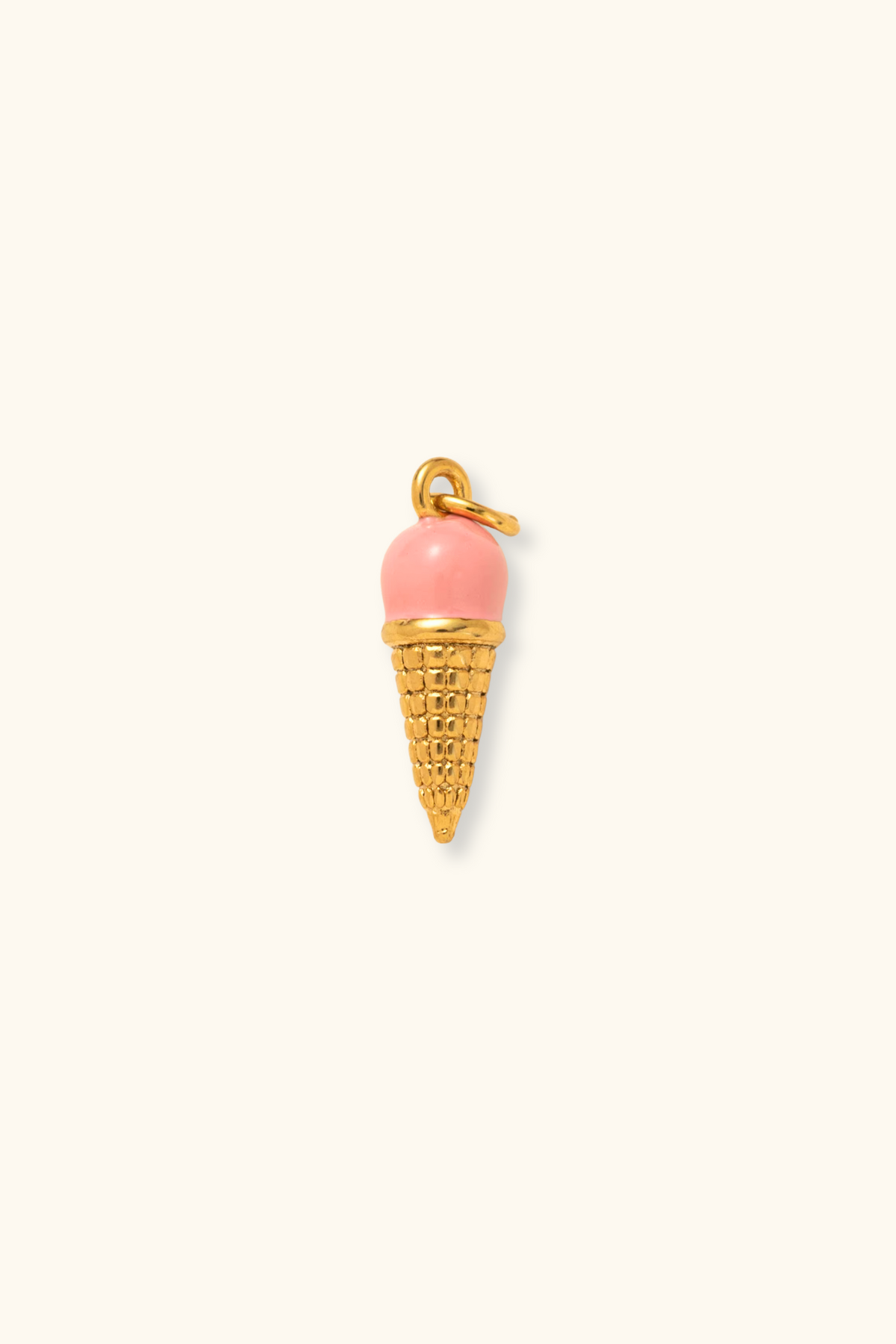 Pink Ice Cream Cone Charm