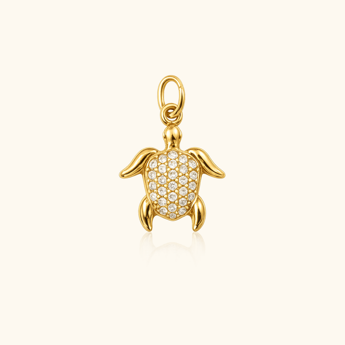 CZ Turtle Charm