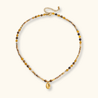 Noelle Brown Bead Necklace