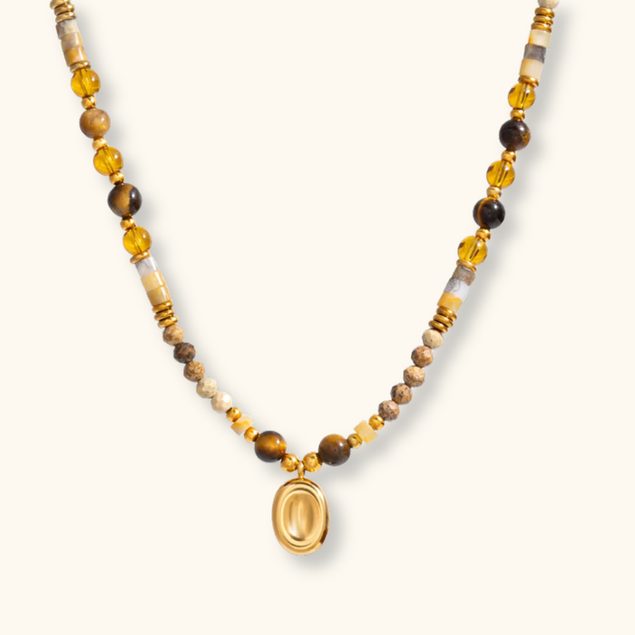 Noelle Brown Bead Necklace