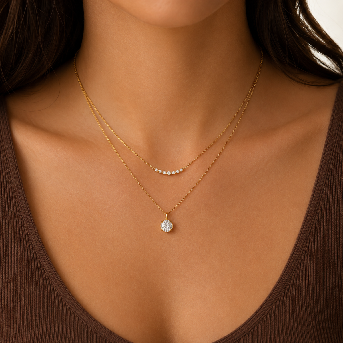 Caroline Solitaire Necklace