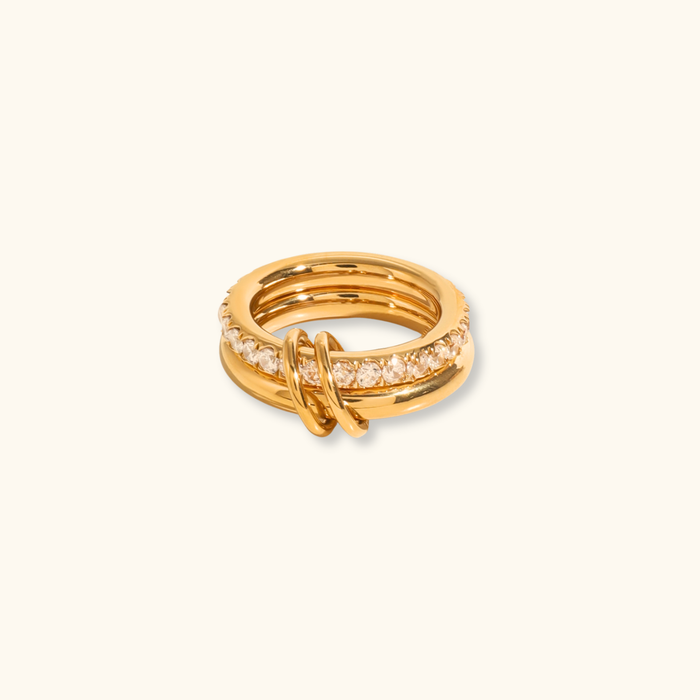 Giselle CZ Double Band Ring