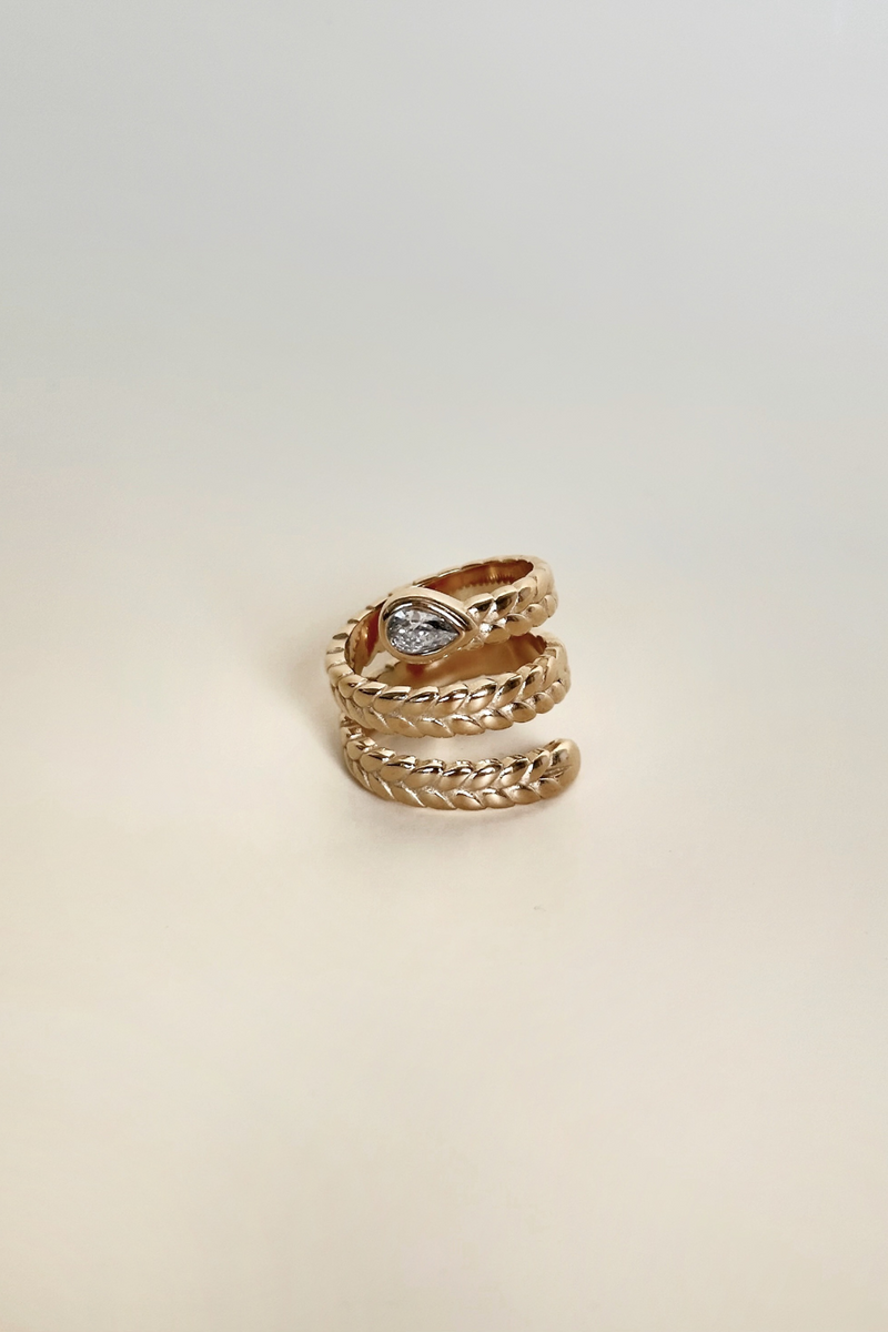 Silvia Multi-Layer Snake Ring | Gold