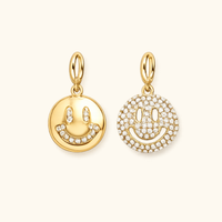 CZ Smiley Charm