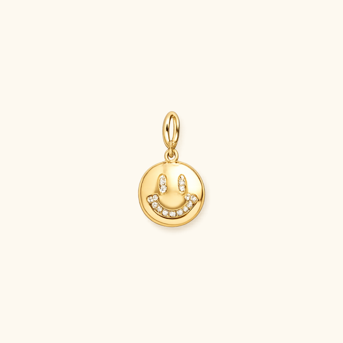 CZ Smiley Charm