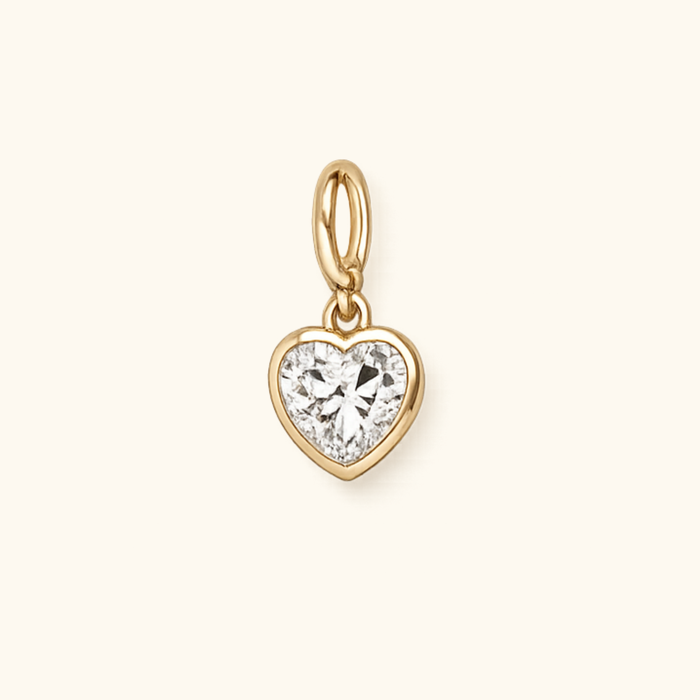 Mini Rhinestone Heart Charm