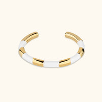 Capri White & Gold Cuff