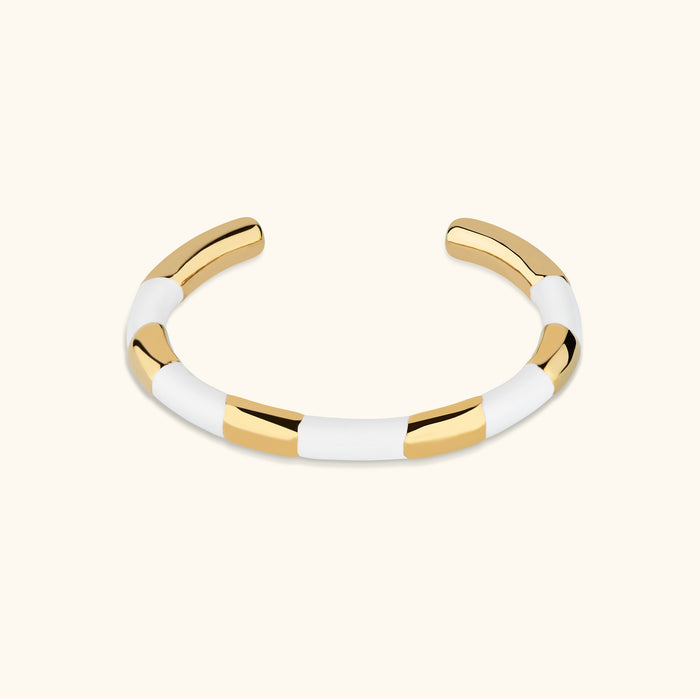 Capri White & Gold Cuff
