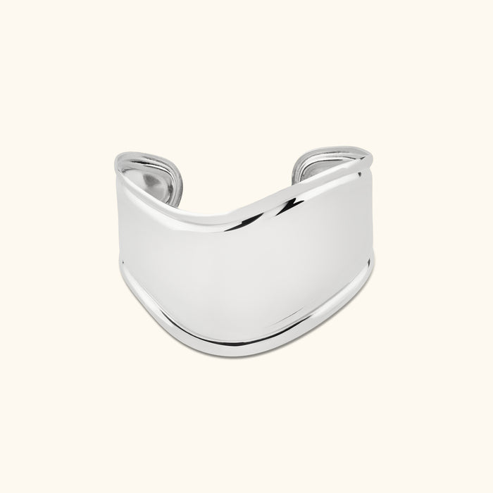 Nora Glossy Cuff - Silver