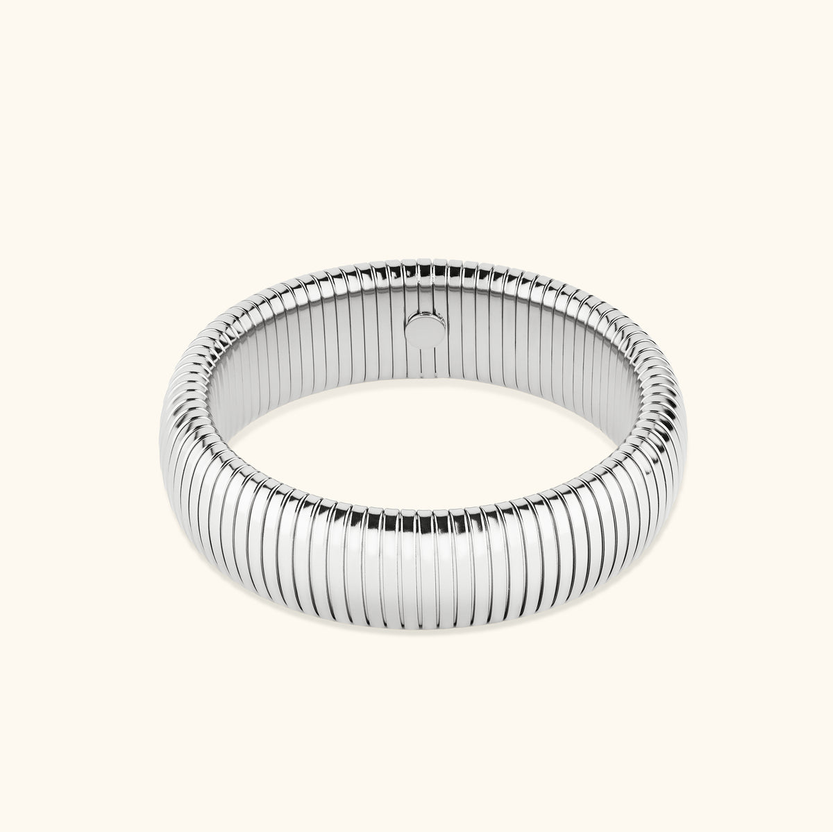 Athena Bold Snake Bangle | Silver