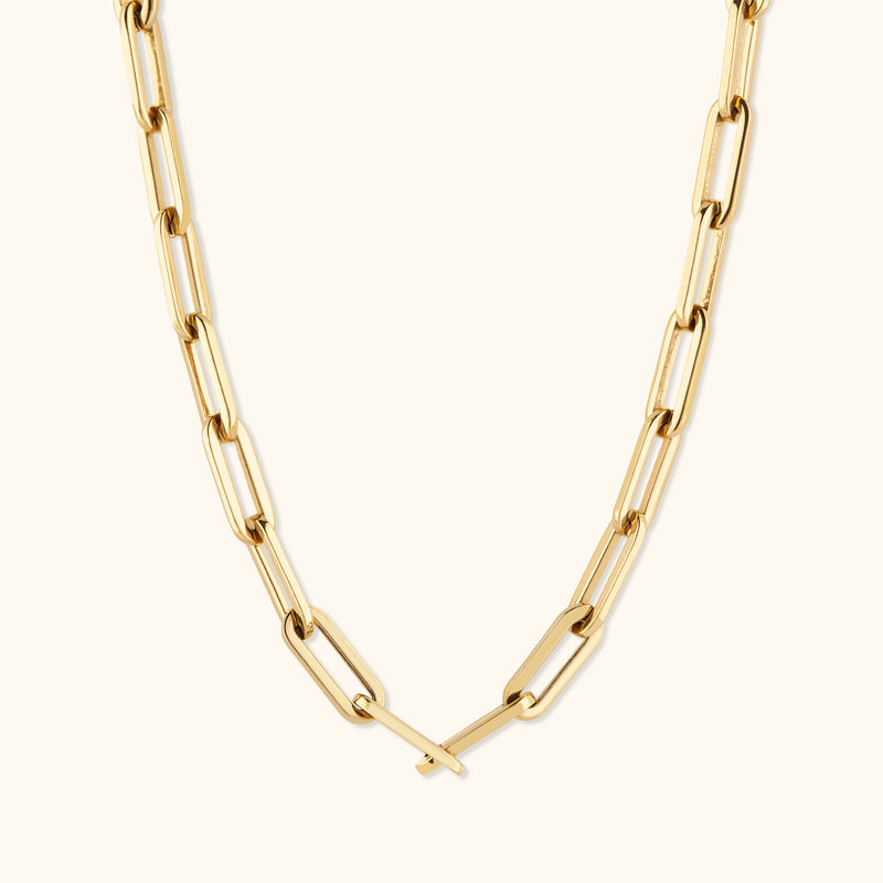 Thick Paperclip Necklace