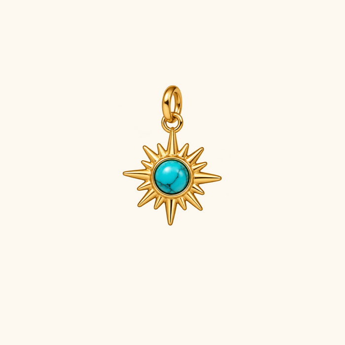 Blue Sunburst Charm