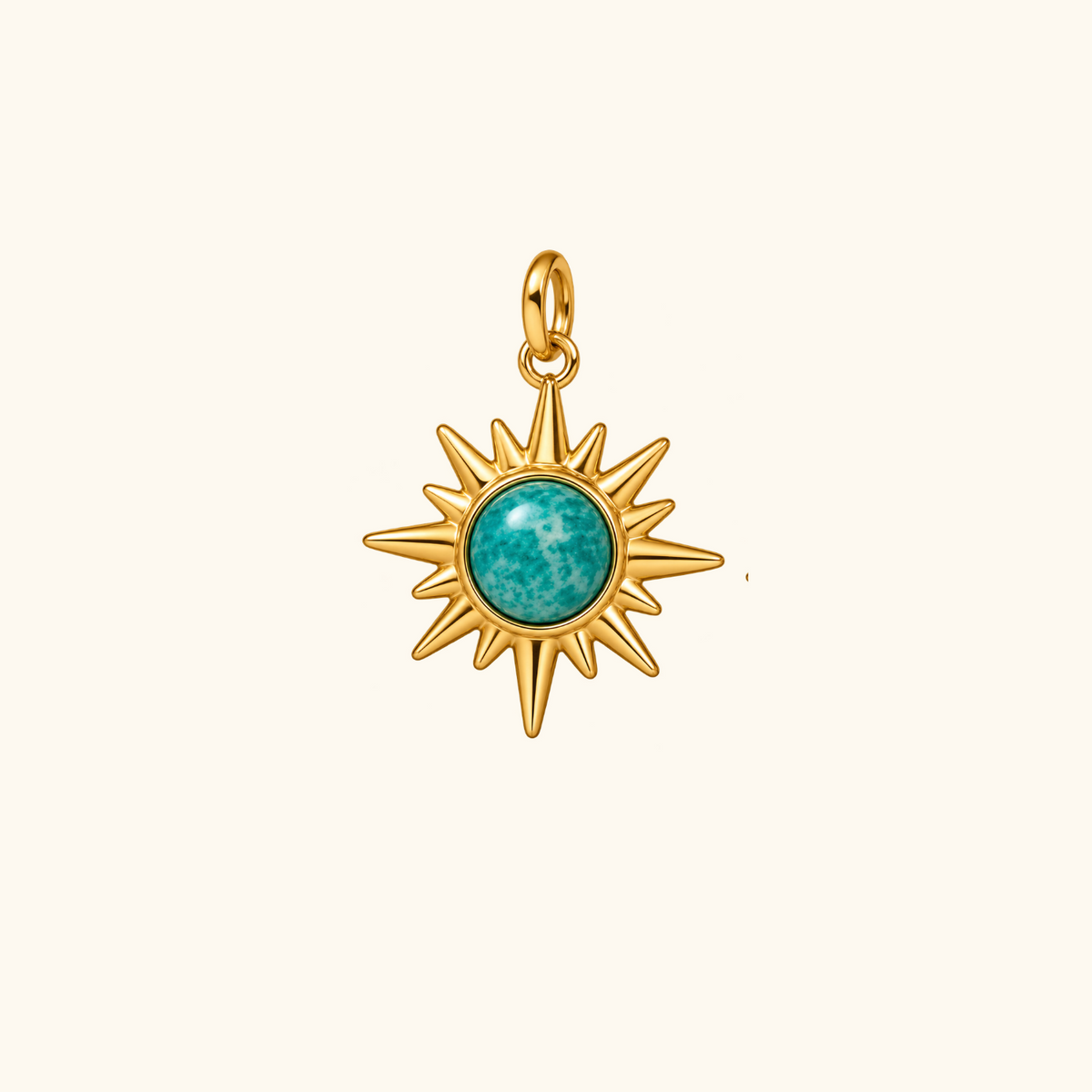 Turquoise Sunburst Charm