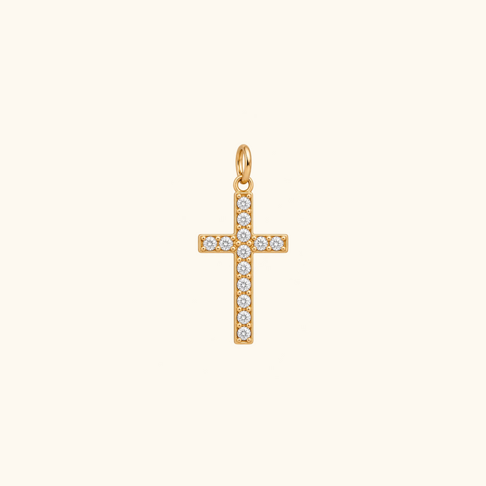 CZ Cross Charm