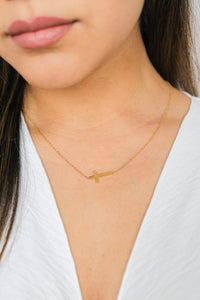 Ruth Cross Necklace | 18K Gold Plated
