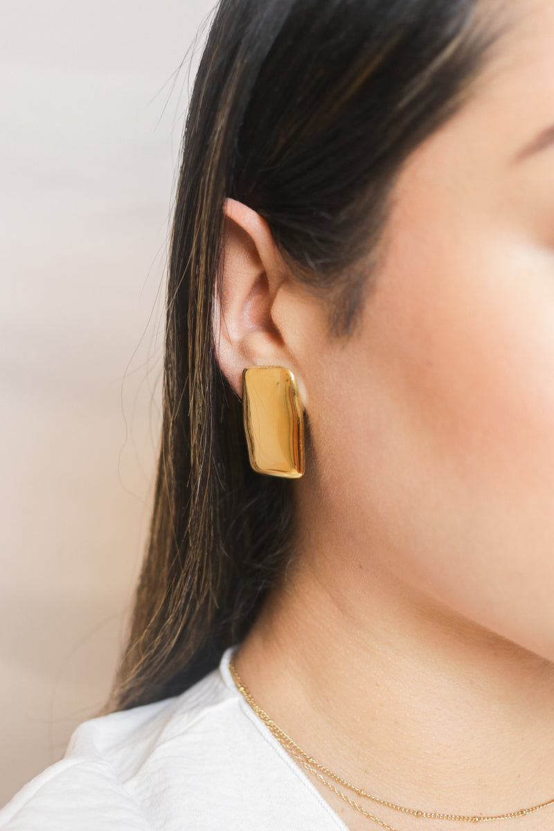 Valeria Rectangle Earrings | 18K Gold Plated