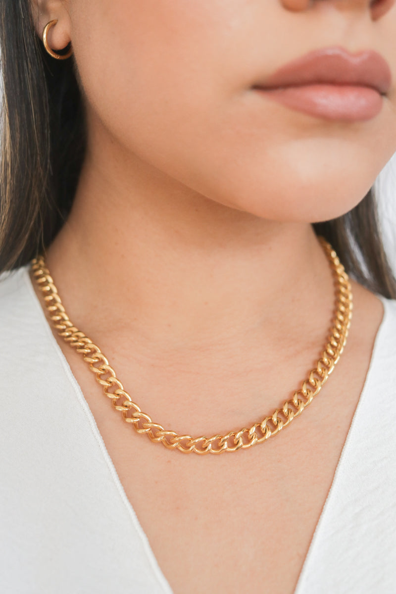 Carmen Cuban Link Necklace | 18K Gold Plated