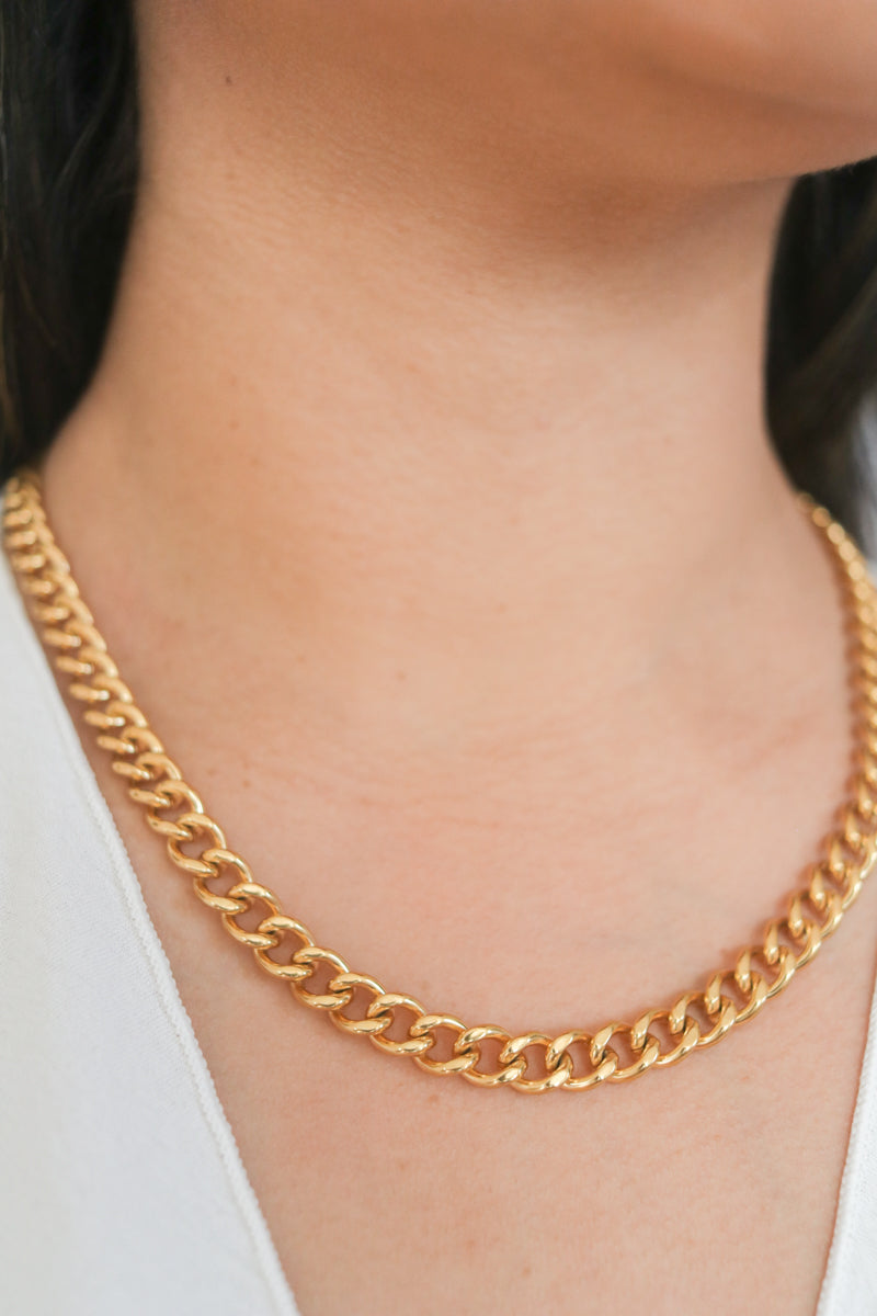 Carmen Cuban Link Necklace | 18K Gold Plated