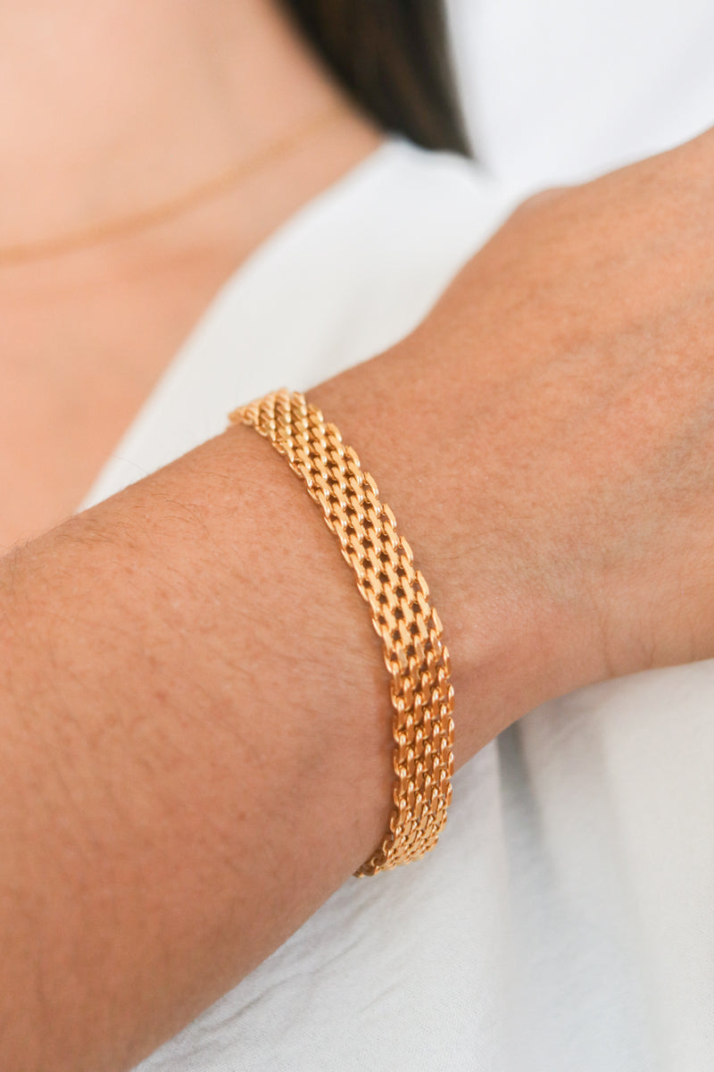 Allie Mesh Bracelet | 18K Gold Plated