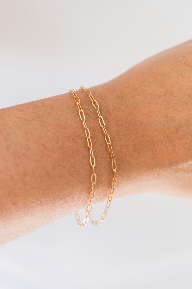 Ciara Paperclip Bracelet | PVD 18K Gold Plated