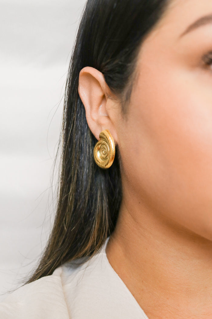 Kai Spiral Shell Earrings