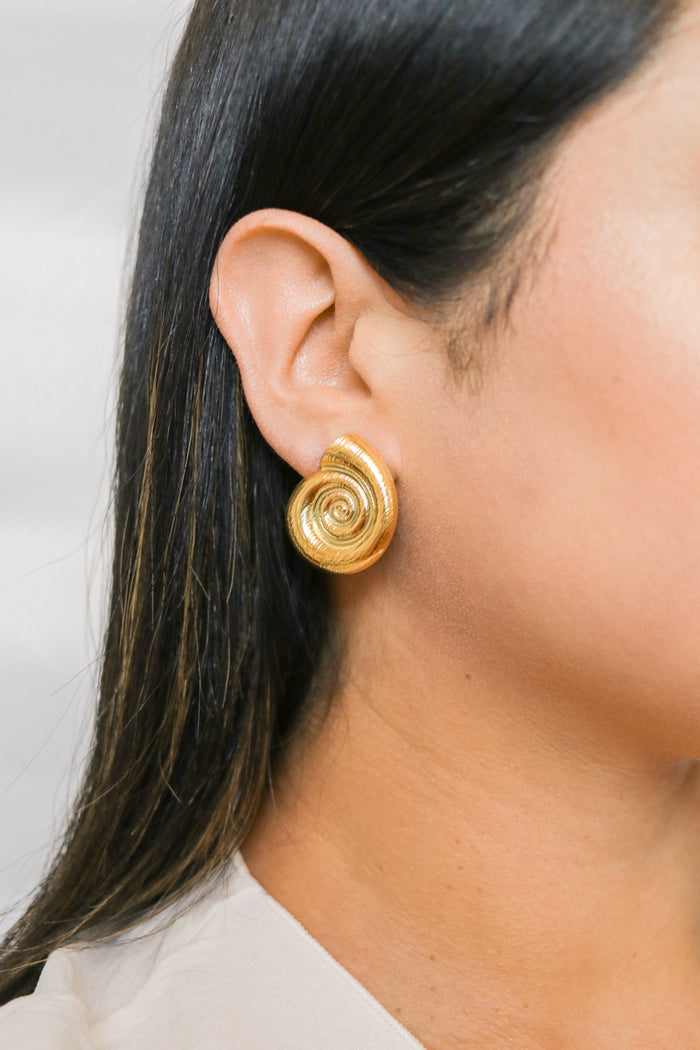 Kai Spiral Shell Earrings