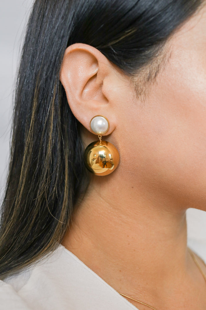 Charlotte Pearl Dome Earrings