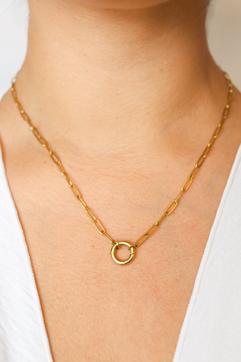 Charm Paperclip Necklace