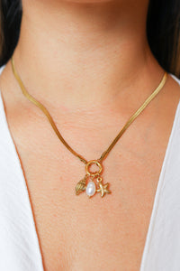 Charm Herringbone Necklace