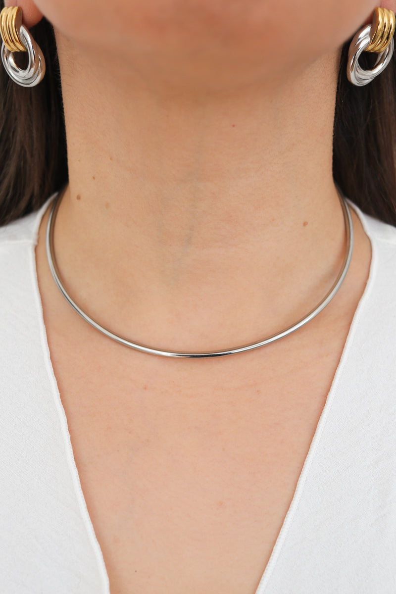 Kim Collar Choker - Silver