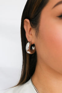 Clara Chunky Hoops | Silver