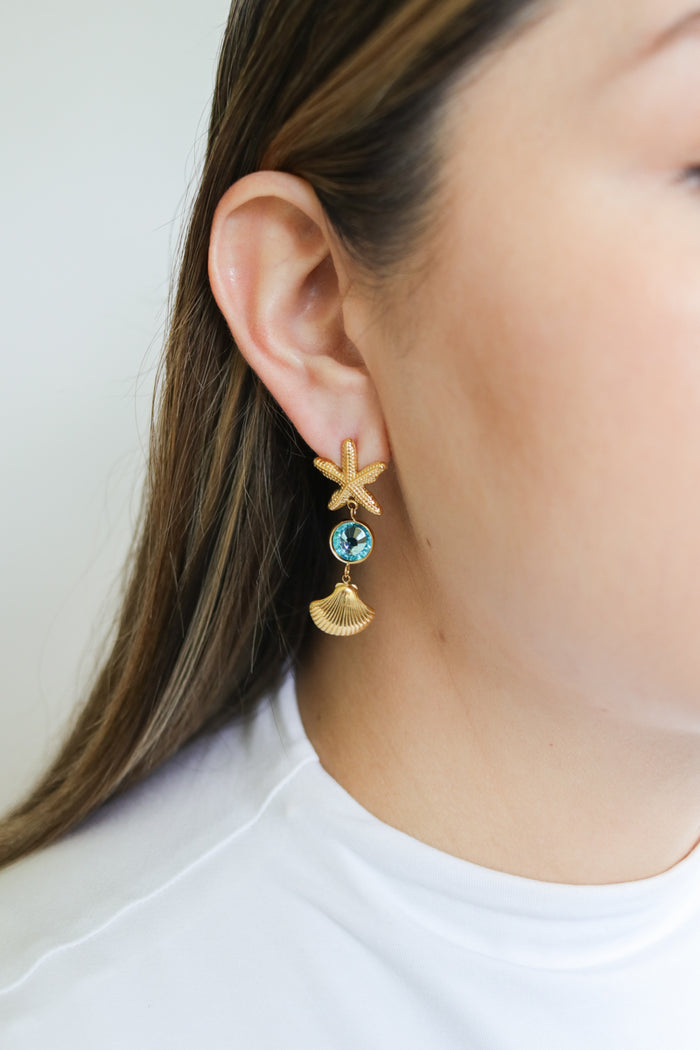 Zuri Starfish Drop Earrings